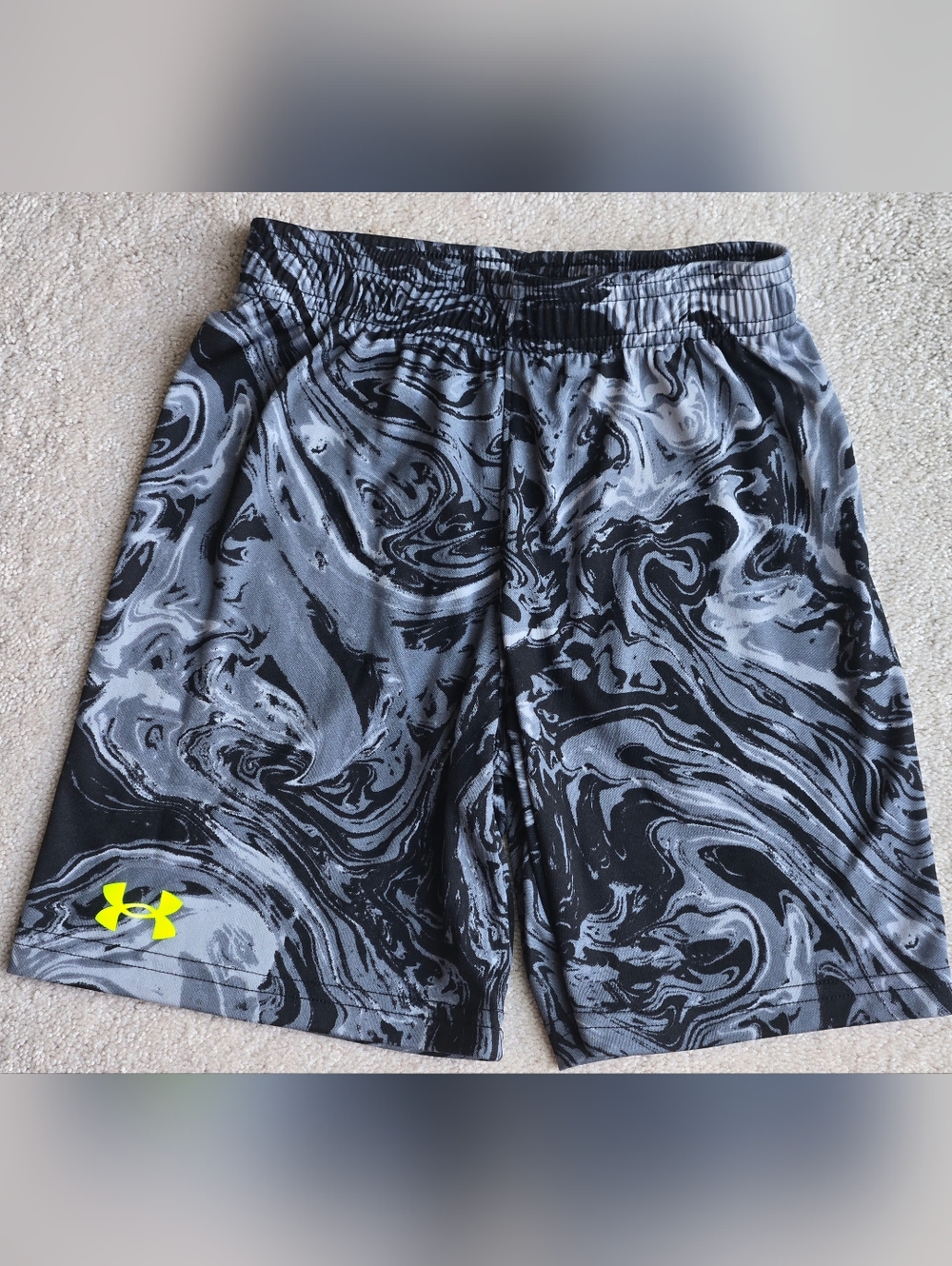 Under Armour Black & Gray Swirl Athletic Shorts